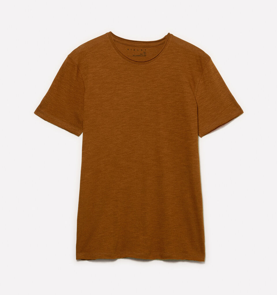 Terracotta slim fit short sleeve t-shirt - men's short sleeve t-shirts - Burnt | Sisley image number 5